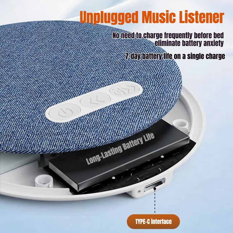 Pillow Bluetooth Speaker for Sleeping, Deep Sleeping with White Noise, It Won'T Disturb Your Partner and Has a Timer Function to Shut It Off, Ultra-Thin Pillow Bluetooth Speaker | Sleep Better without Earbuds, Compatible with Android & Ios