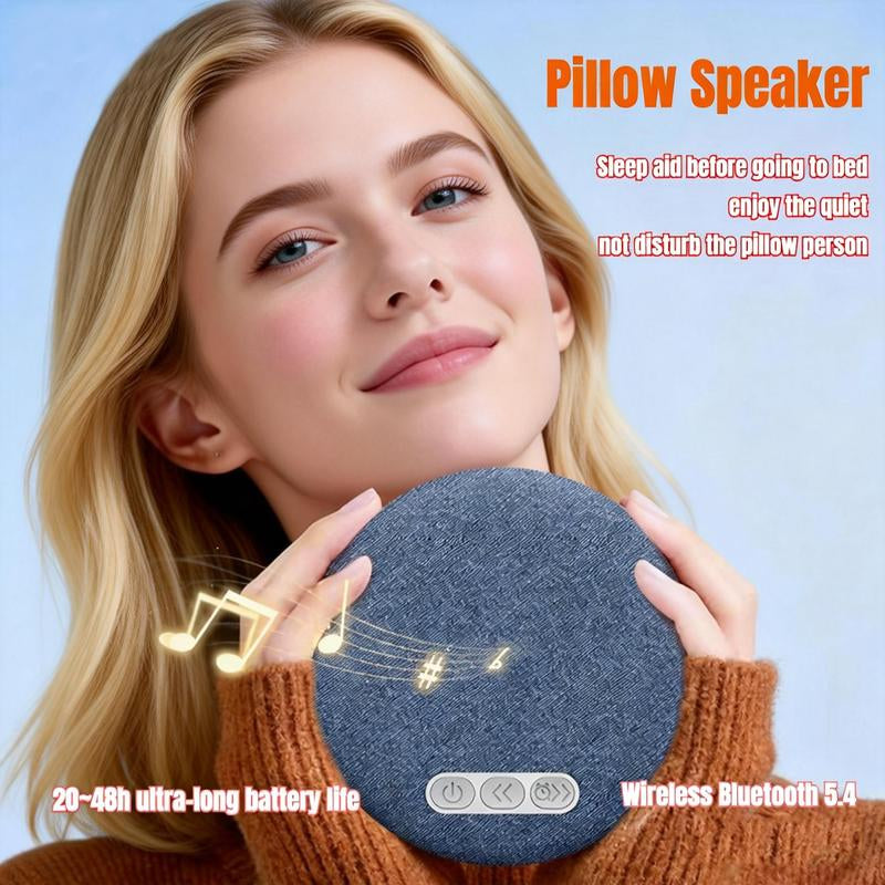 Pillow Bluetooth Speaker for Sleeping, Deep Sleeping with White Noise, It Won'T Disturb Your Partner and Has a Timer Function to Shut It Off, Ultra-Thin Pillow Bluetooth Speaker | Sleep Better without Earbuds, Compatible with Android & Ios
